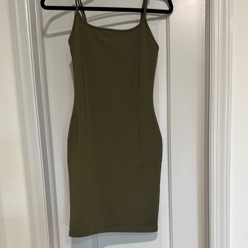 Source Unknown Green Bodycon Mini Dress